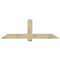 Ekena Millwork Eugene Rough Sawn Timber Gable Bracket, Douglas Fir, 72"W x 24"H x 4"D x 6"F, 8/12 Pitch GBW072X24X0406EUG00RDF - alternate 1
